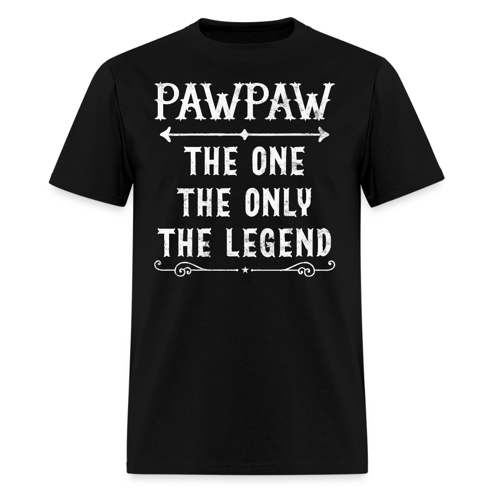 The One The Only The Legend Pawpaw Gift T-Shirt - black