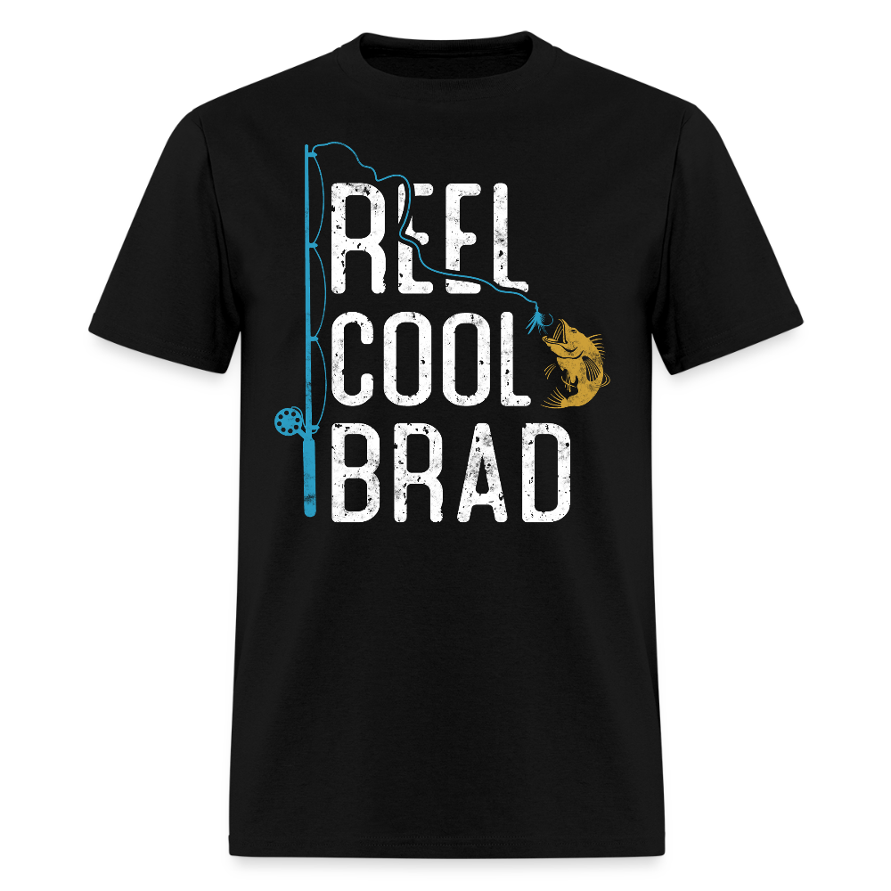 Reel Cool Brad Funny Fishing T-shirt - black