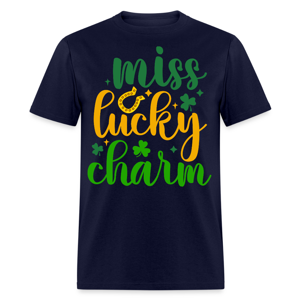 Miss Lucky Charm St Patrick’s Day T-shirt - navy