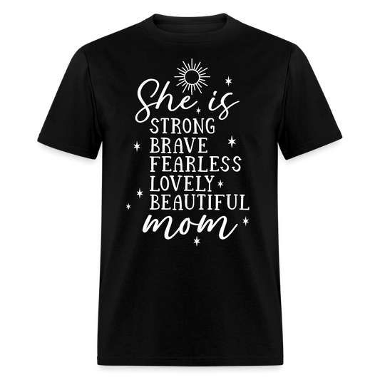 Fearless Mom Graphic Tee Strong Mom T-shirt - black