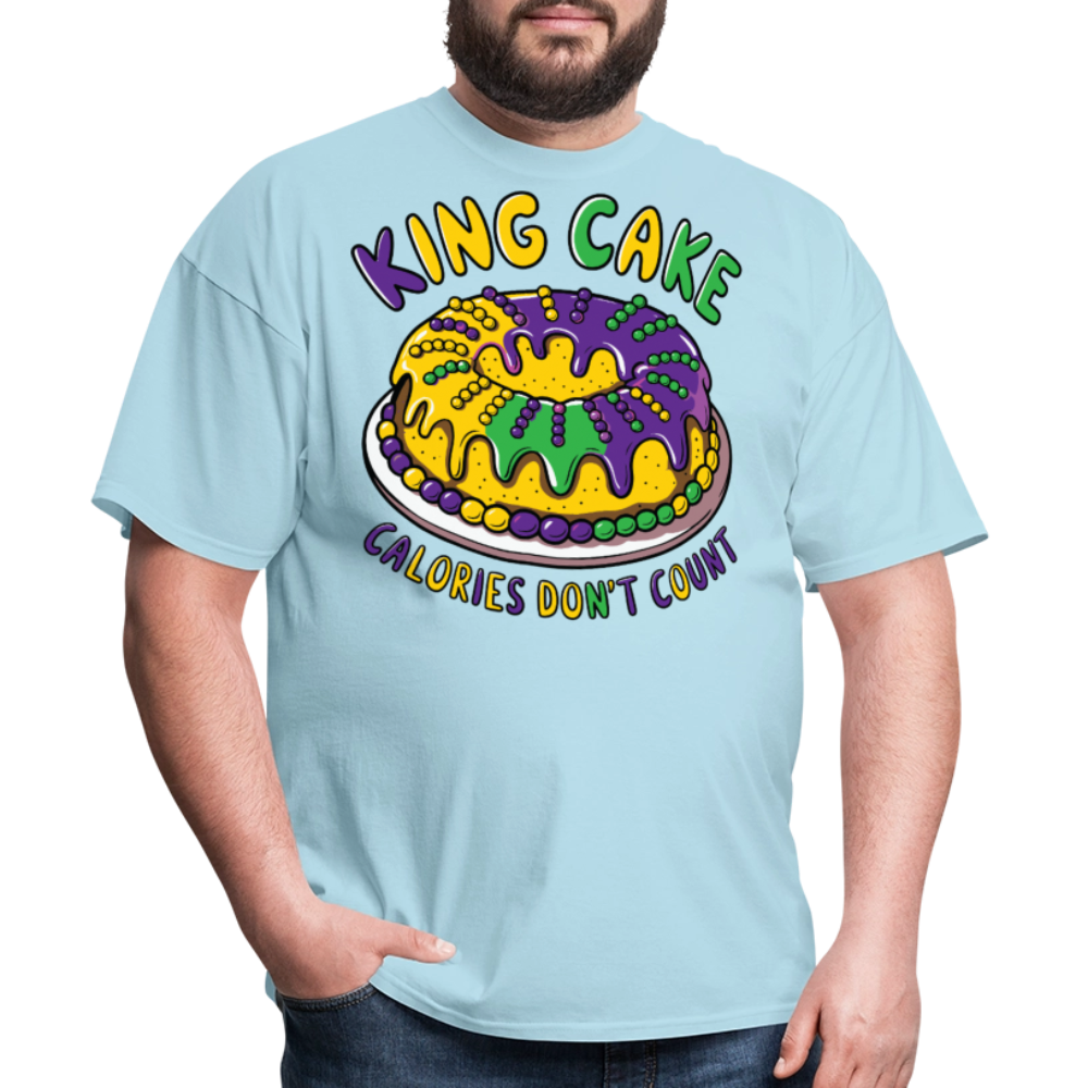 Fat Tuesday Celebration Mardi Gras King Cake T-shirt - powder blue