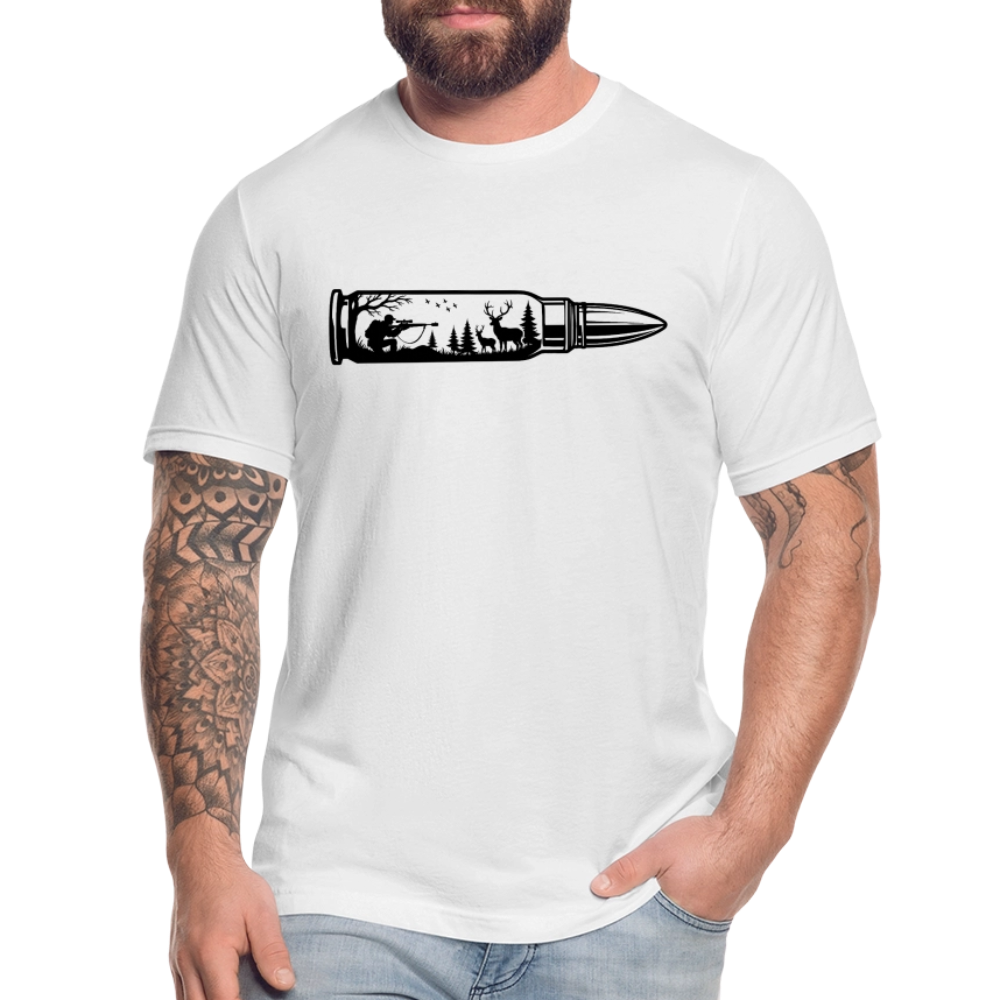 Deer Hunting Bullet T-Shirt | Bella + Canvas Unisex Tee - white
