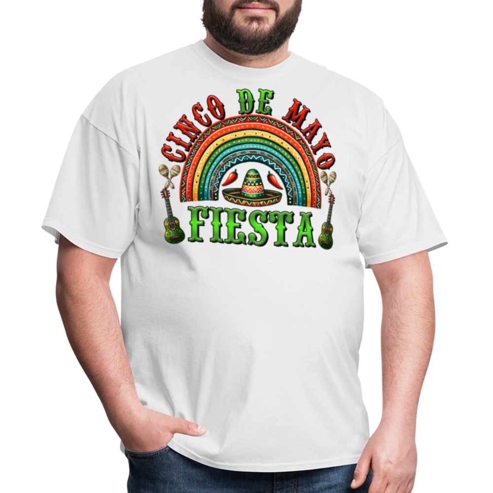 Mexican Culture-inspired Festival Tees Cinco de Mayo Fiesta T-shirt - white