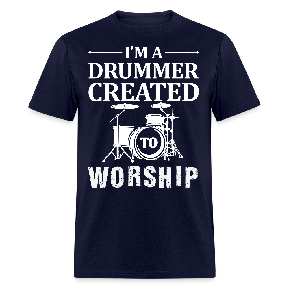Christian Musician Gift Idea For Drummers T-shirt - navy