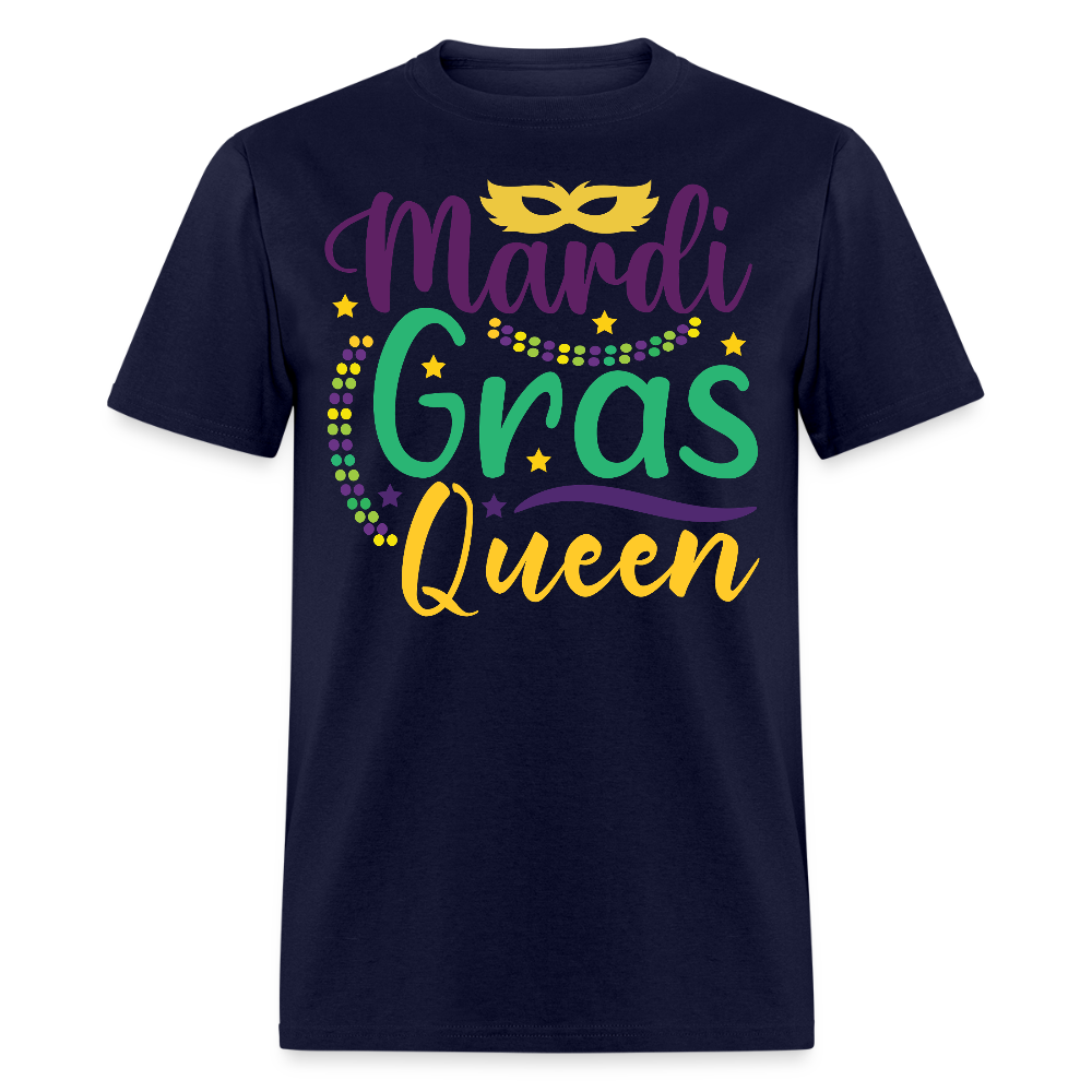 Mardi Gras Queen Tee For Women Masquerade Party T-shirt - navy