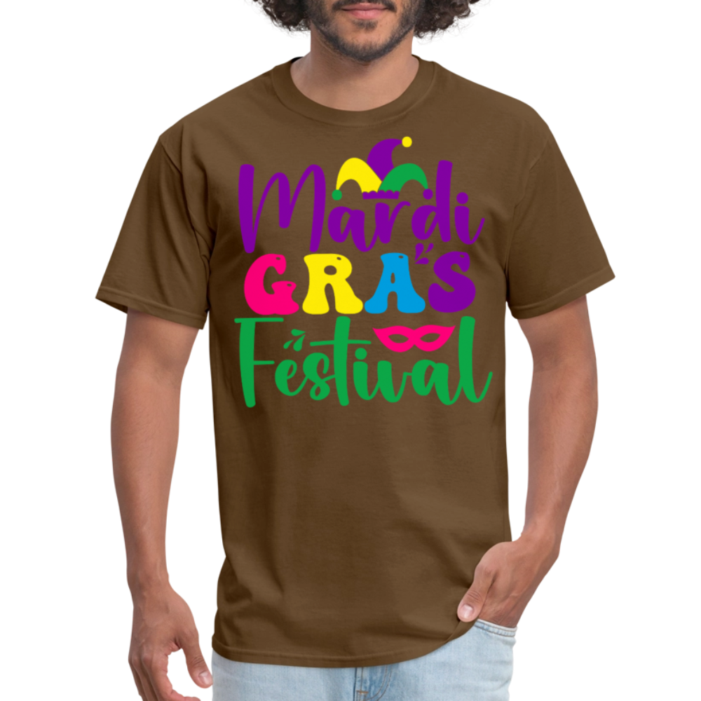 Funny and Stylish Mardi Gras Celebration Unisex T-shirt - brown