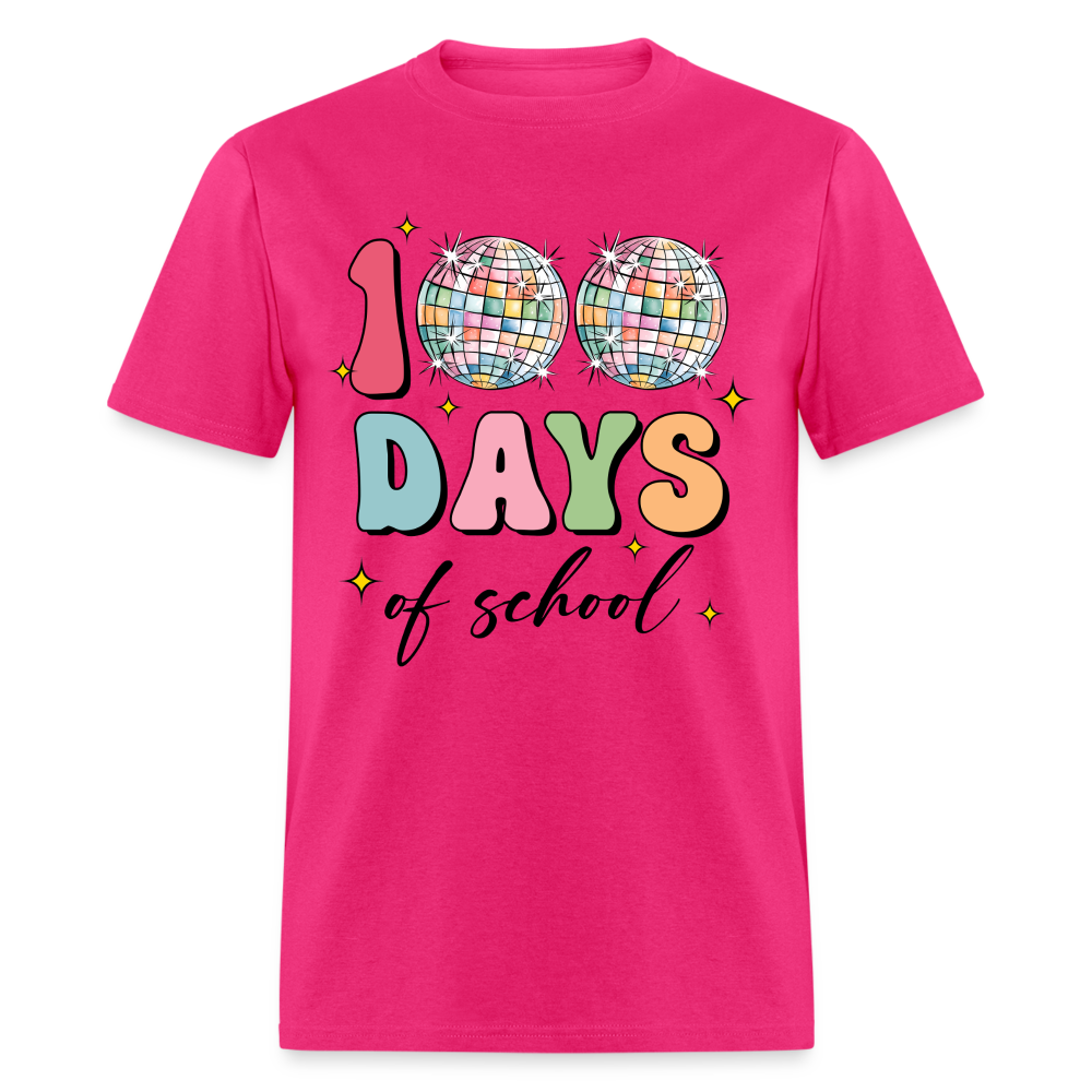 Colorful Teacher Appreciation Gifts Best 100Days Of School T-shirt - fuchsia