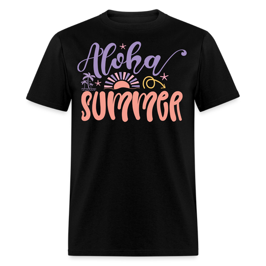 Aloha Summer Tropical Vacation T-shirt - black