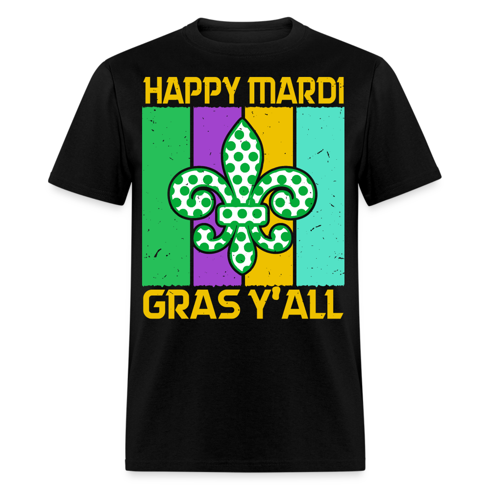 New Orleans Festival Tee Southern-style Mardi Gras Y’all T-shirt - black