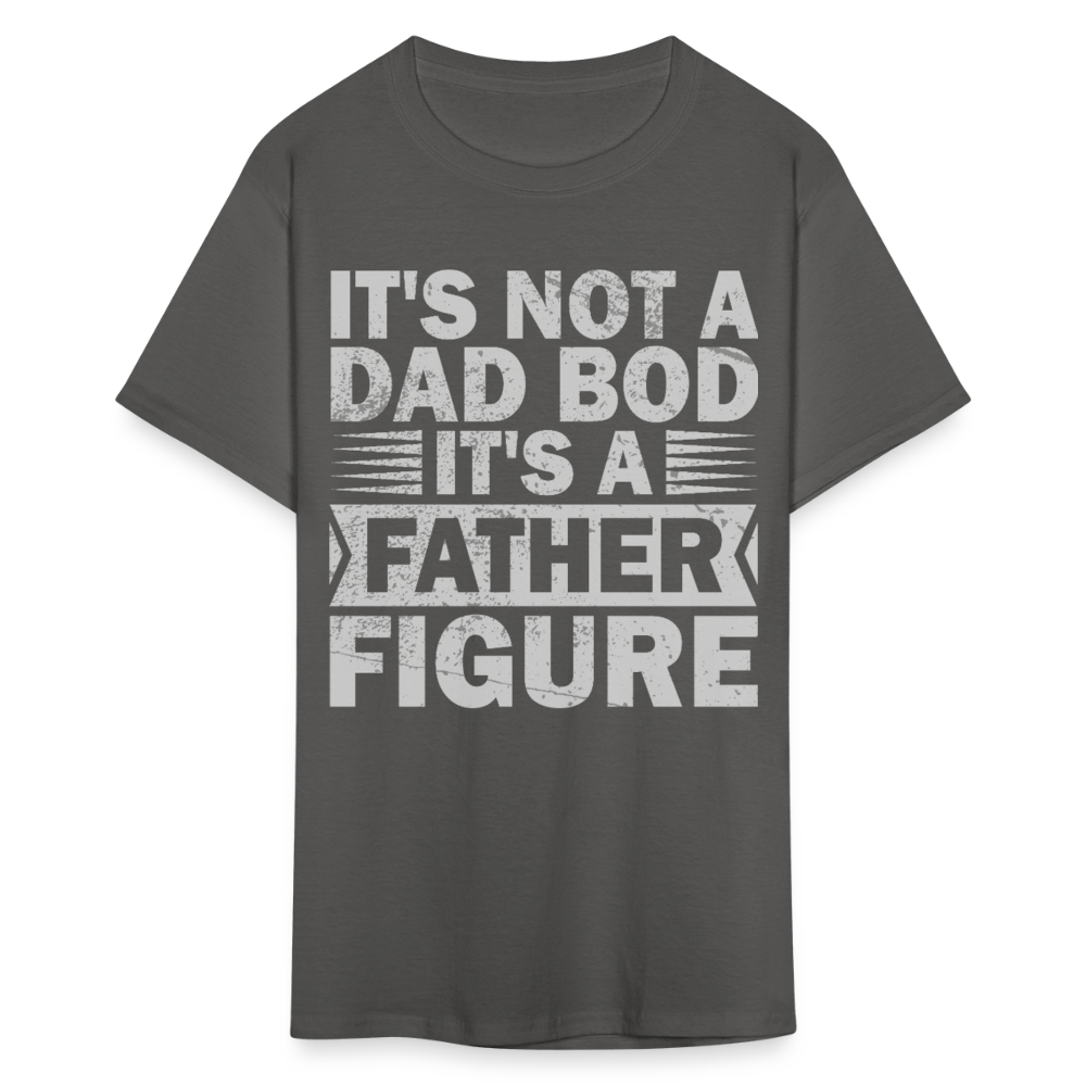 Funny Dad Bod T-shirt For Men Father Figure Shirt - charcoal