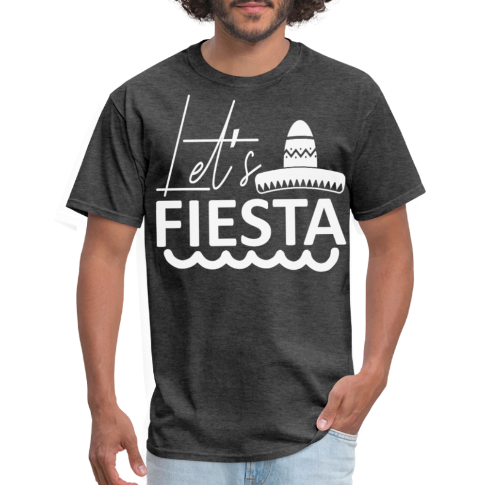 Mexican Fiesta Party Tee for Celebration Let’s Fiesta T-shirt - heather black