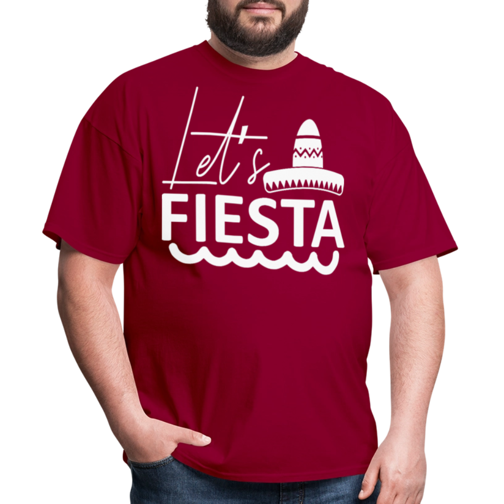 Mexican Fiesta Party Tee for Celebration Let’s Fiesta T-shirt - dark red