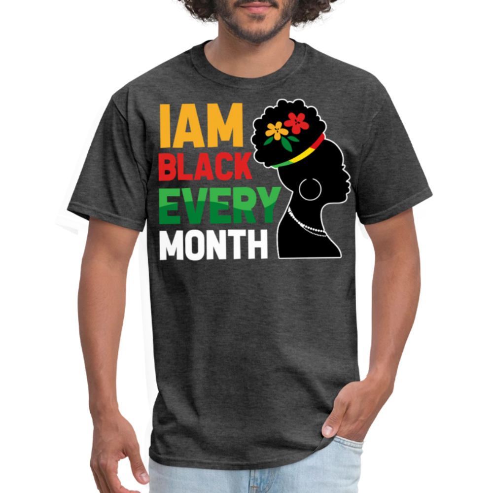 African American Empowerment Graphic Tees Melanin Queen T-shirt - heather black