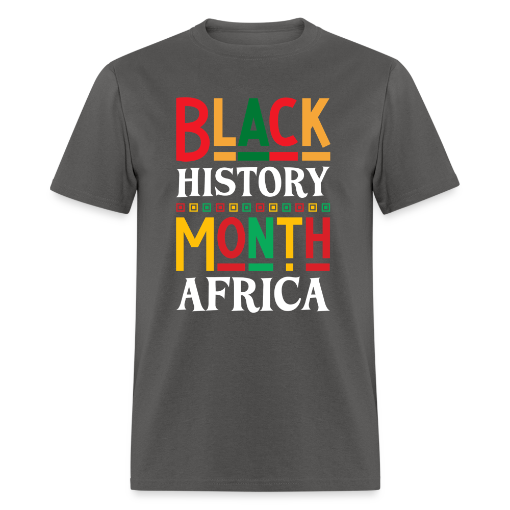 African Pride Black History Month T-shirt For Men and Women - charcoal