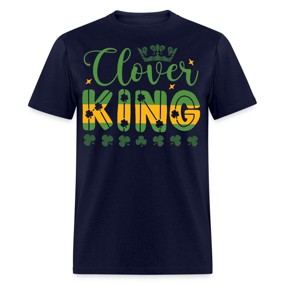 St Patrick’s Day Clover King T-shirt - navy