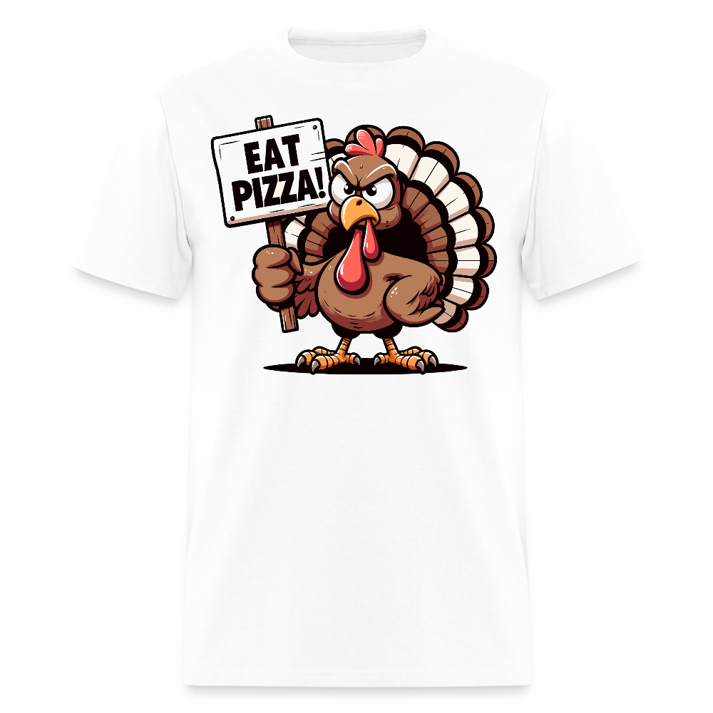Thanksgiving Turkey Pizza Lover T-Shirt - white