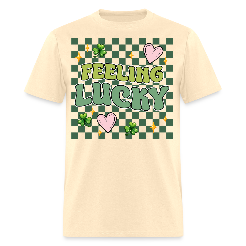 Feeling Lucky Aesthetic St Patrick’s Day T-shirt - natural