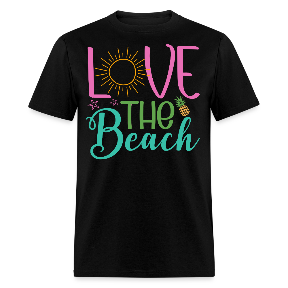 Love The Beach Summer Vacation T-shirt - black