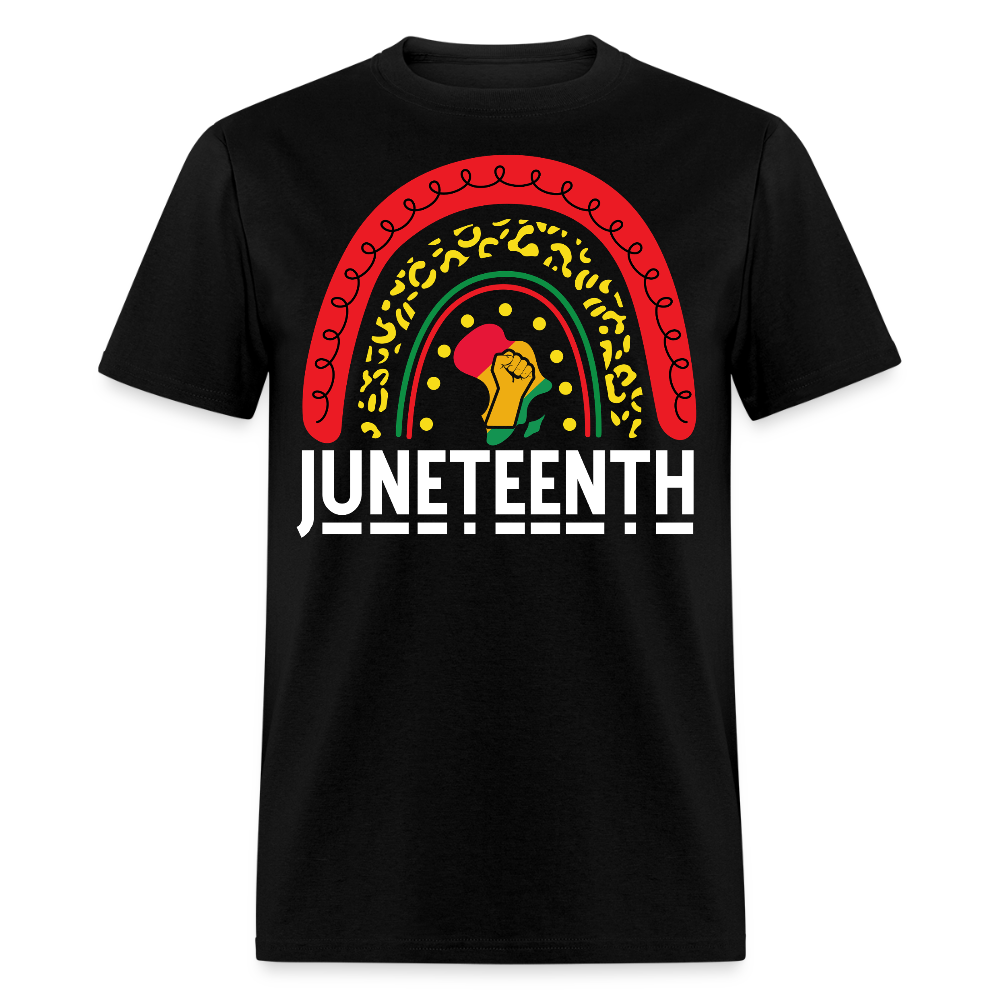 Juneteenth Rainbow Pan-African Pride T-shirt - black