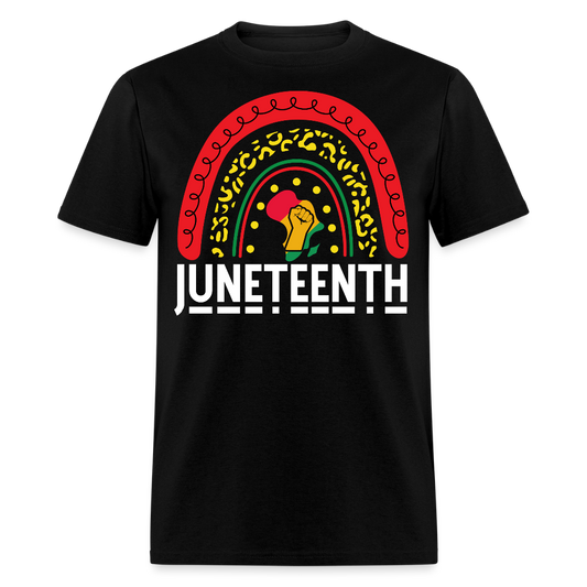 Juneteenth Rainbow Pan-African Pride T-shirt - black