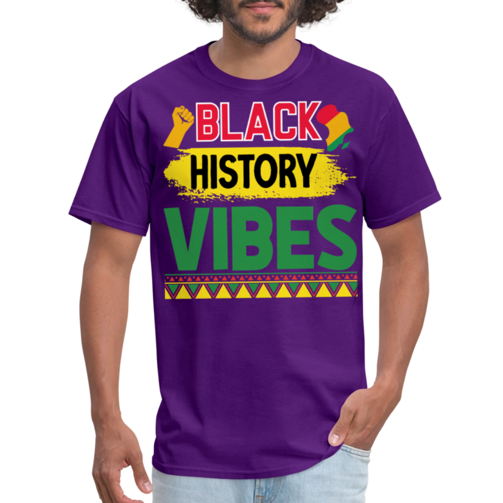 Black history vibes Shirt For Celebrations Black History Month T-shirt - purple