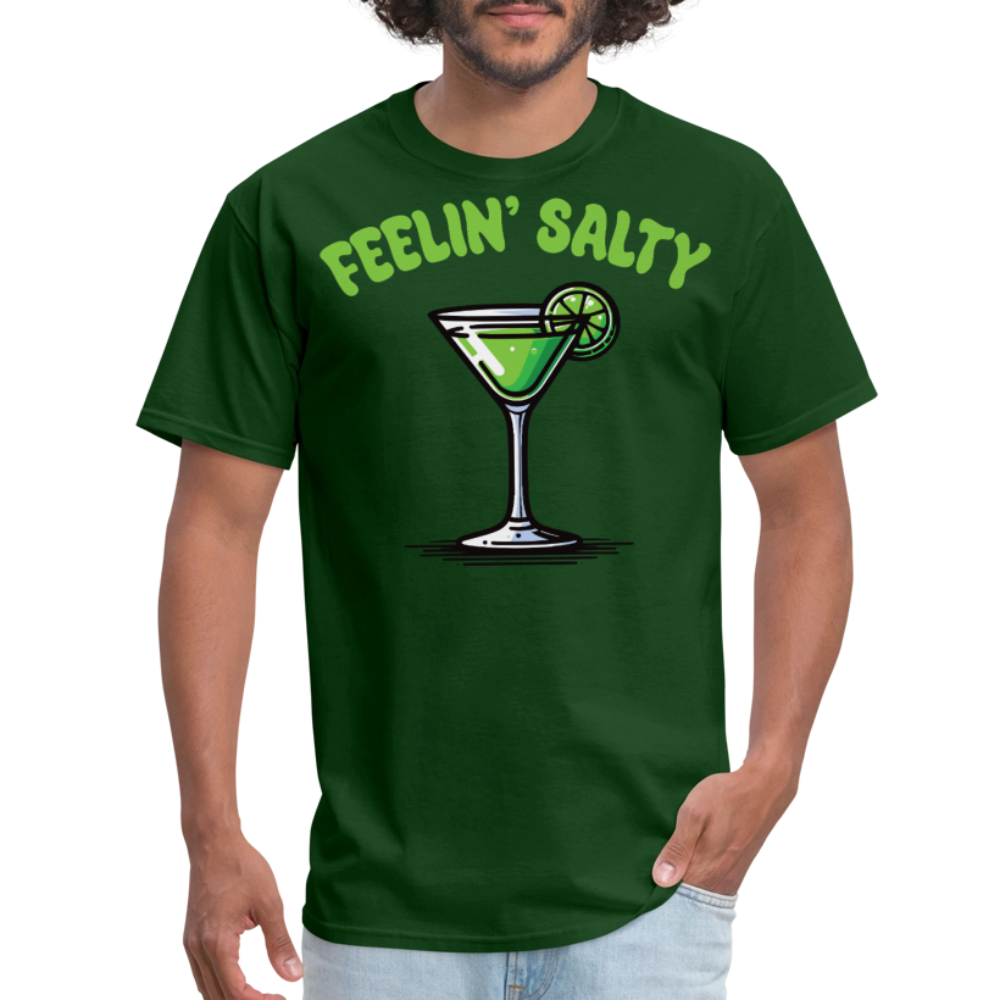 Feelin’ Salty Margarita Graphic Tee Mexican Fiesta Drinking T-shirt - forest green