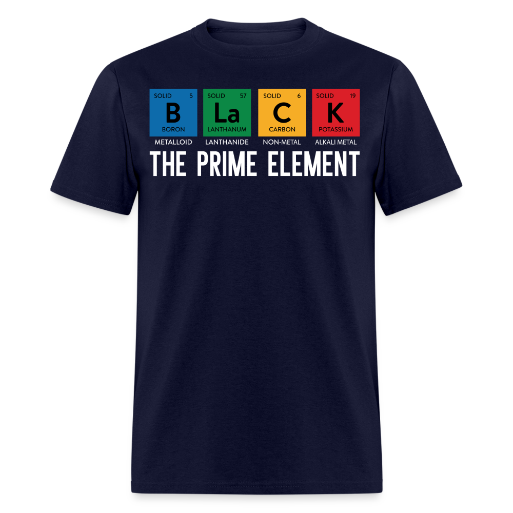 Periodic Table Gift For Black Educators Black Pride Science T-Shirt - navy