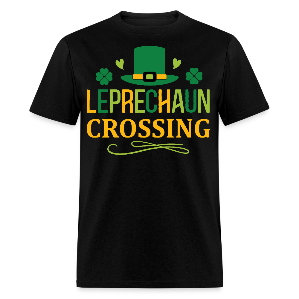 Leprechaun Crossing St Patrick’s Day T-shirt - black