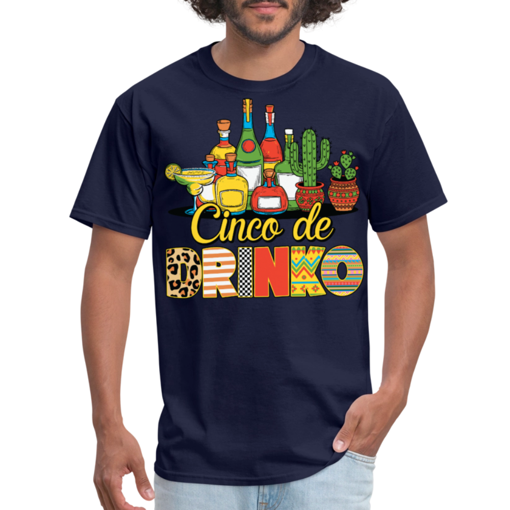 Tequila and Margarita Party Tee Funny Cinco de Mayo Drinking T-shirt - navy