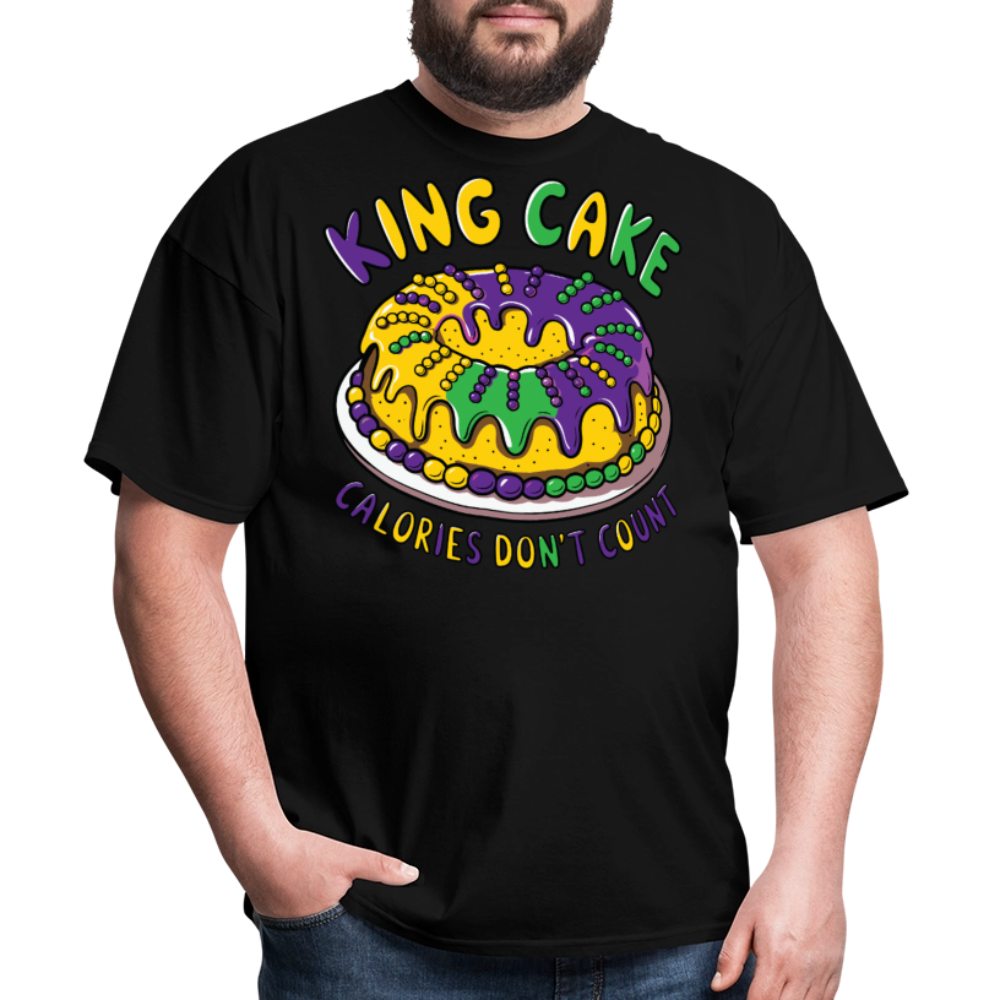 Fat Tuesday Celebration Mardi Gras King Cake T-shirt - black