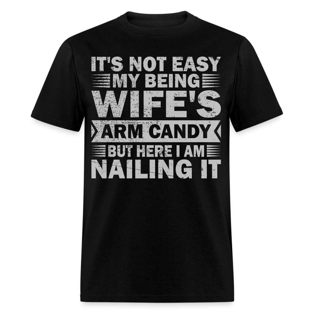 Arm Candy Husband Shirt Gifts for Husbands Funny Relationship T-Shirt - black