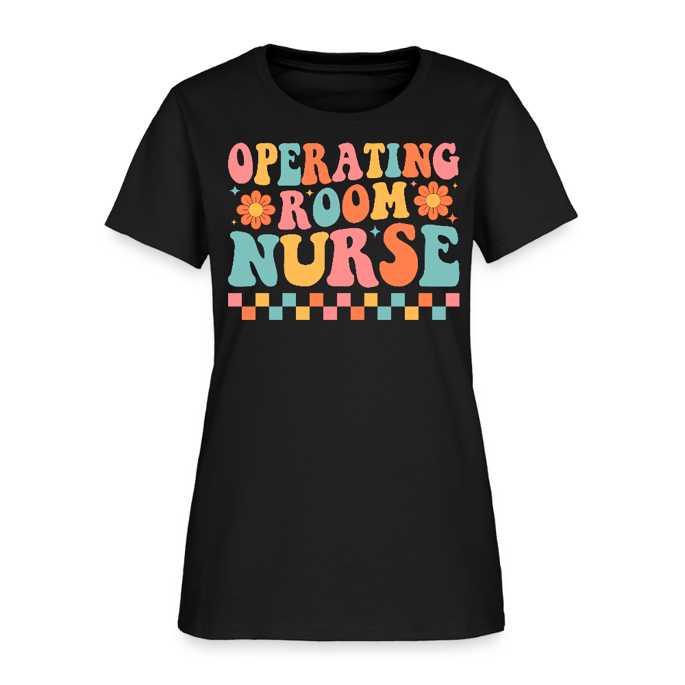 Groovy Operating Room Nurse T-Shirt - black