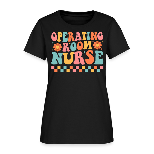 Groovy Operating Room Nurse T-Shirt - black