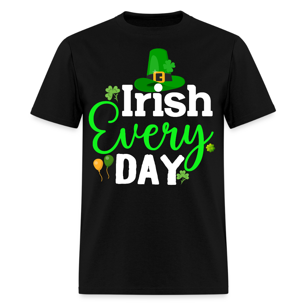 Green Irish Lucky Shamrock Festival T-shirt - black