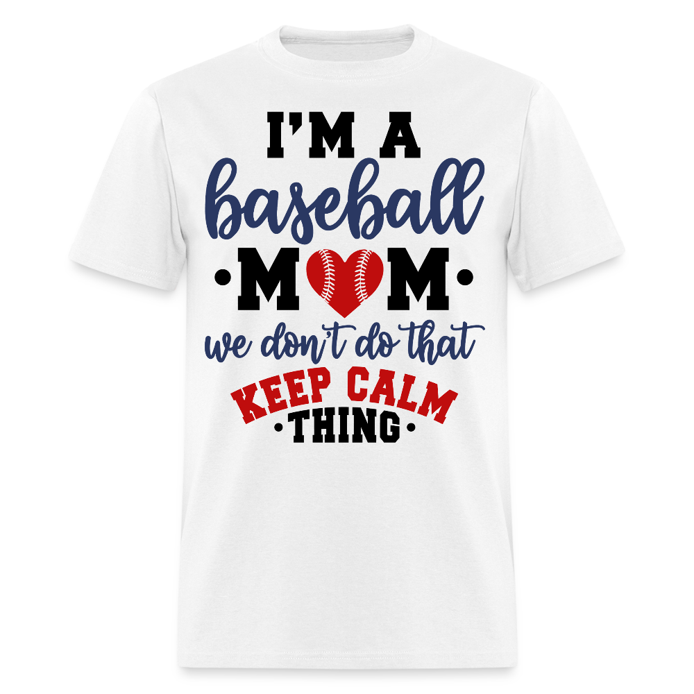 Baseball Mom Graphic Tee For Sports Moms T-shirt - white