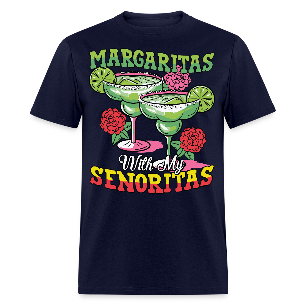 Senorita Margarita Graphic Tee Girls' Night Out Drinking T-shirt - navy