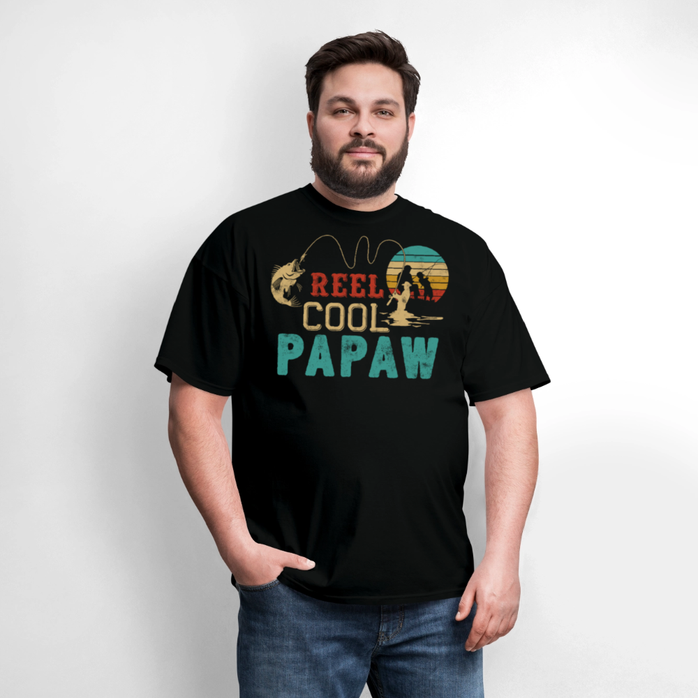 Reel Cool Fishing Gifts For Papaw T-shirt - black