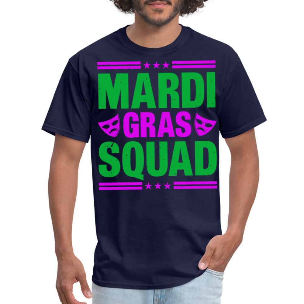 Mardi Gras Squad Shirt for Groups New Orleans Festival T-Shirt - navy