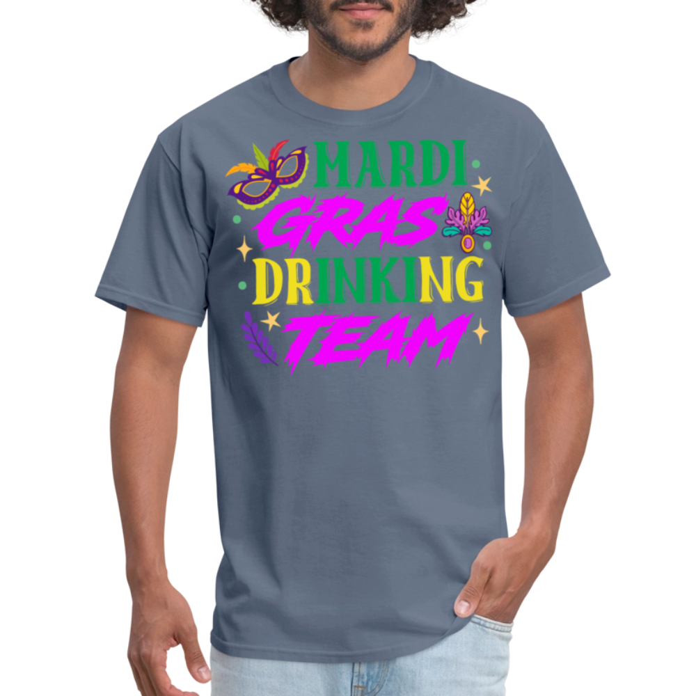 Funny Mardi Gras Party Tee Mardi Gras Drinking Team T-shirt - denim