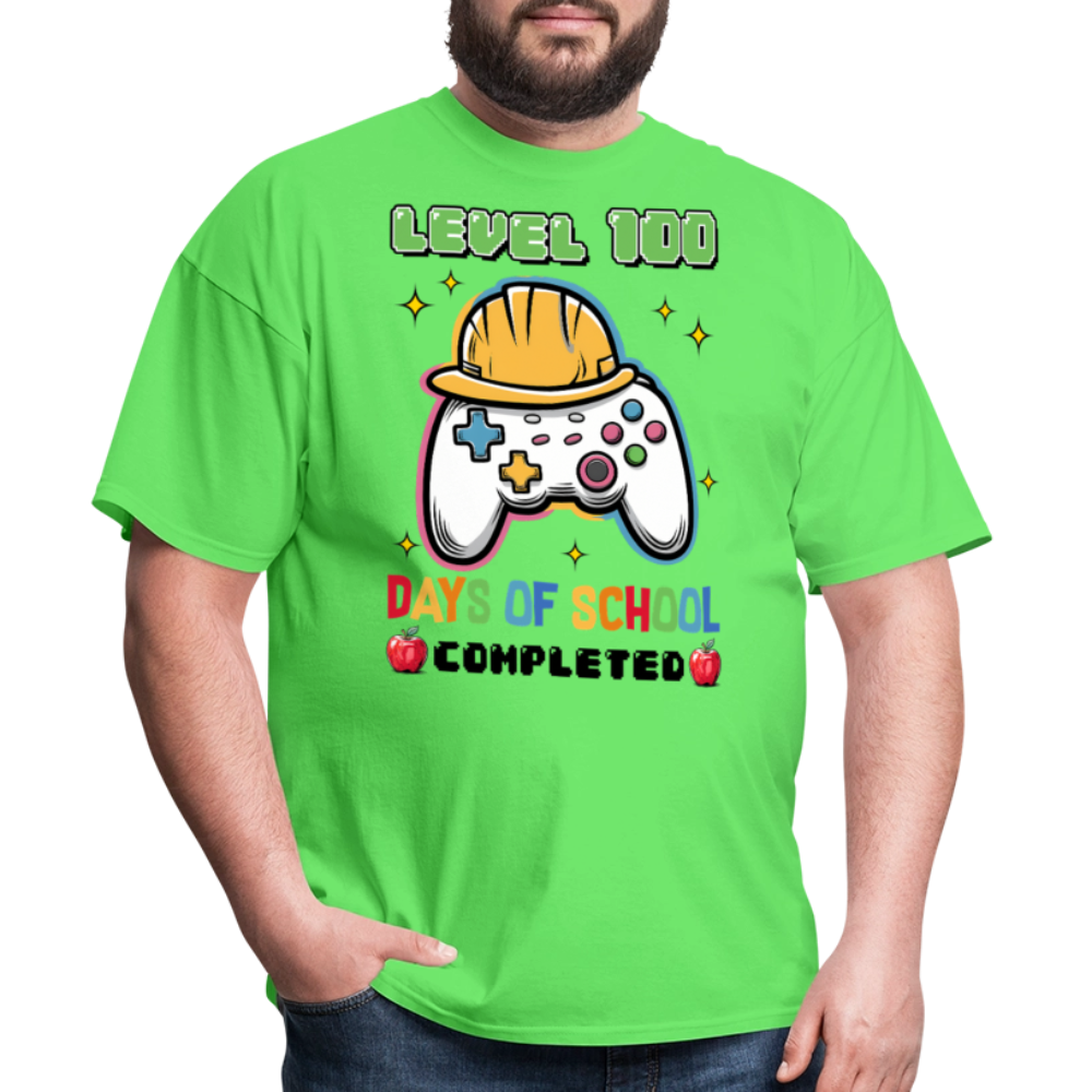 Level 100 Days Of School Gamer Shirt Level Up School Milestone T-shirt - kiwi