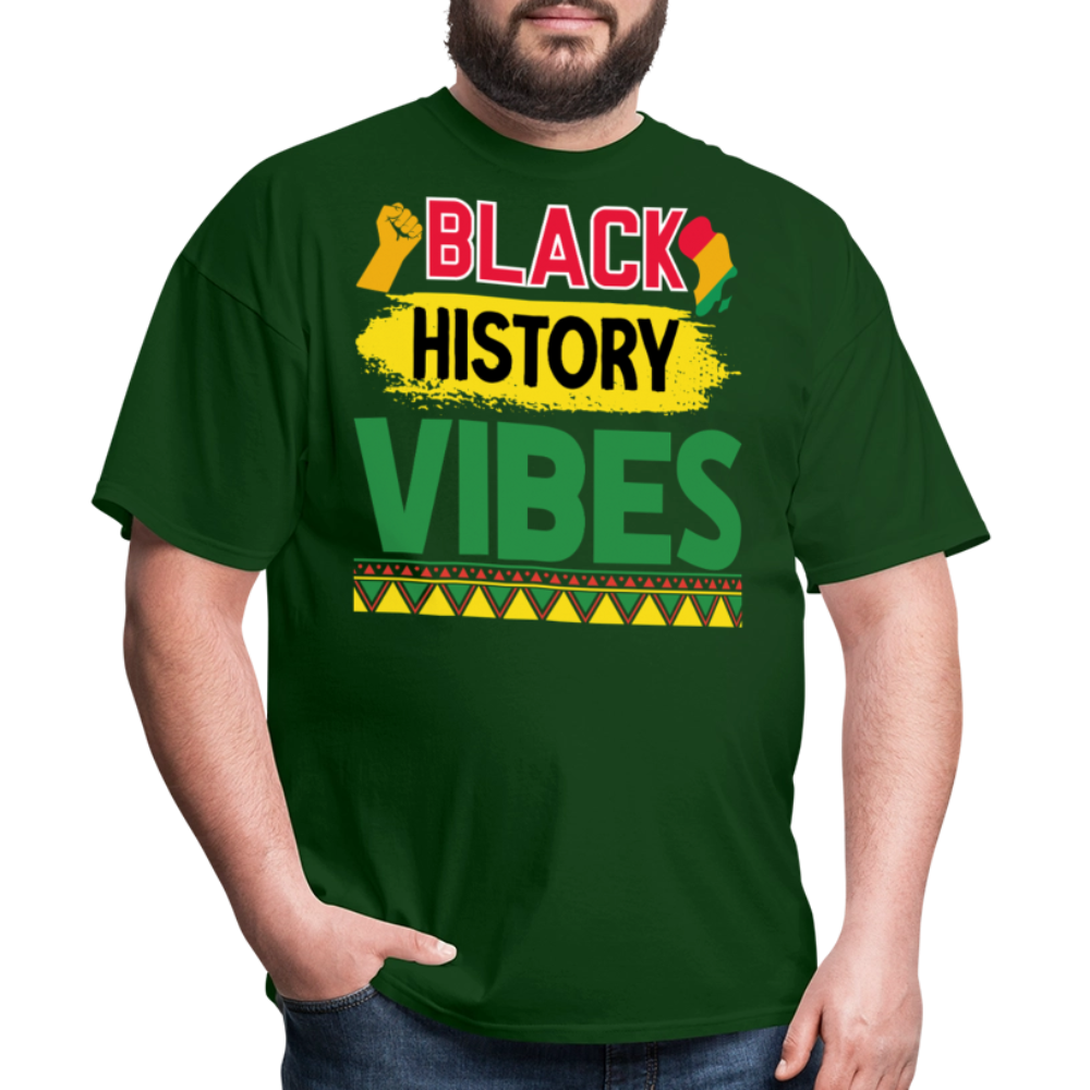 Black history vibes Shirt For Celebrations Black History Month T-shirt - forest green