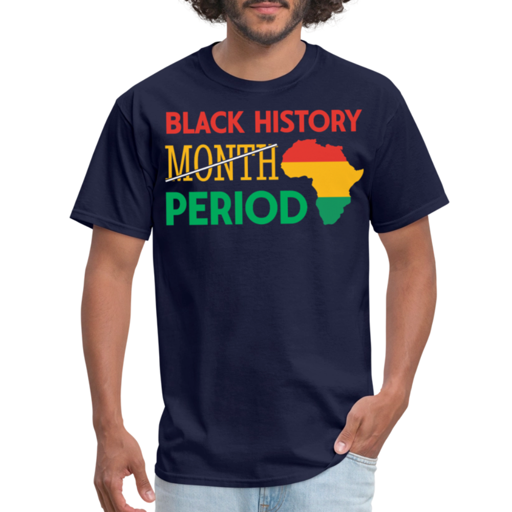 Black History Period Shirt African American Heritage T-Shirt - navy