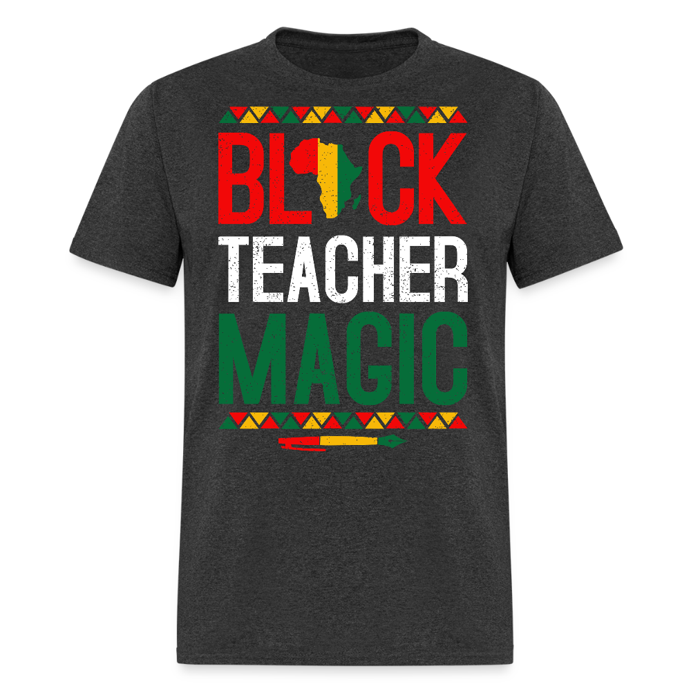 Cultural Heritage Tee Black Teacher Magic T-shirt - heather black