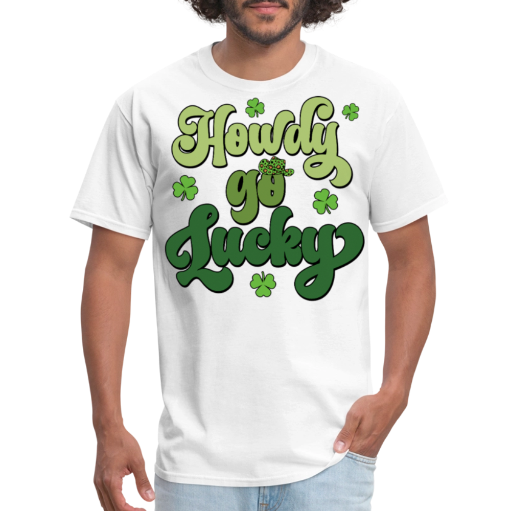 Howdy Lucky St Patrick’s Day Graphic T-shirt - white