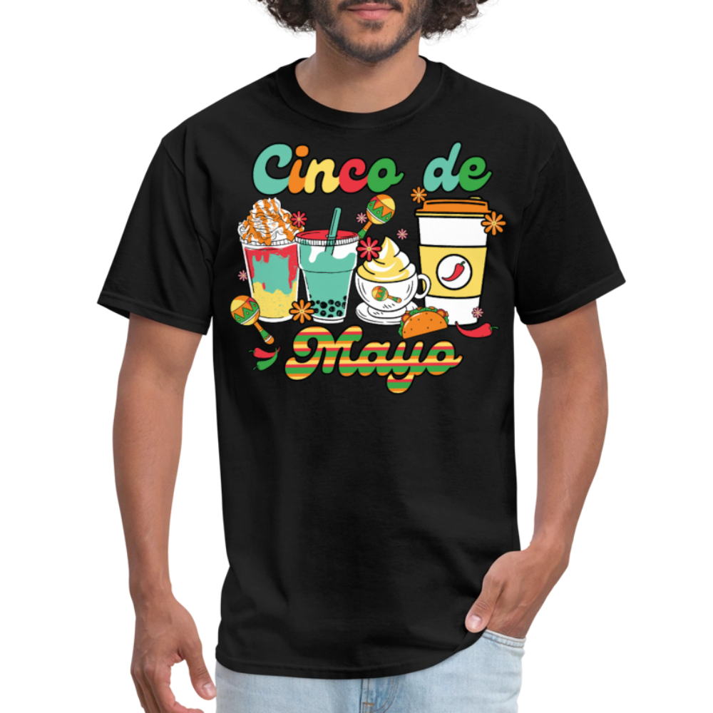 Mexican Holiday Drink Graphic Tee Cinco de Mayo Coffee Lover T-shirt - black