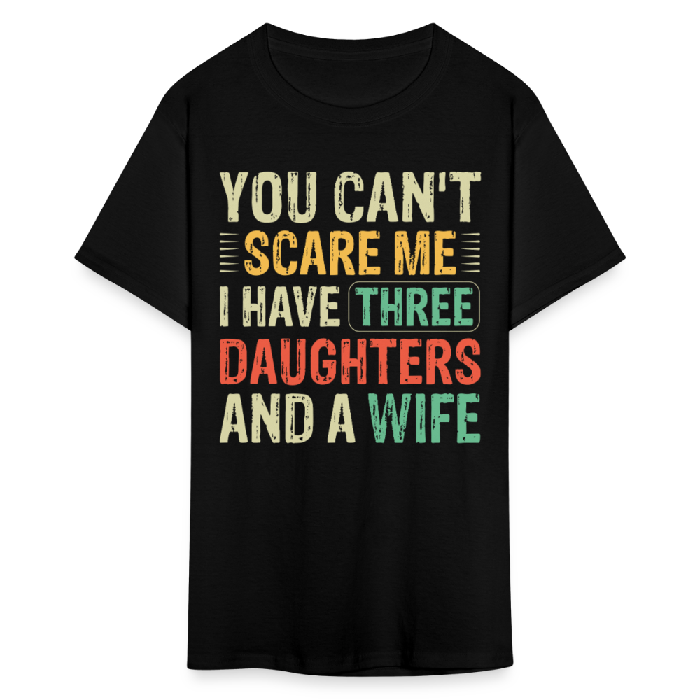 Best Gift For A Father Of Three Daughters And A Wife Unisex T-shirt - black