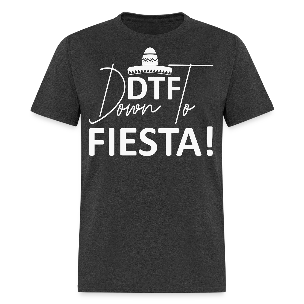 Mexican Fiesta Celebration Tee Down to Fiesta Drinking T-shirt - heather black