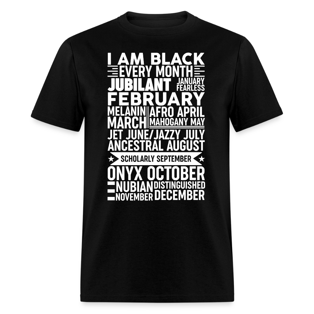 Melanin Inspired Clothing For Black Empowerment Afrocentric T-shirt - black