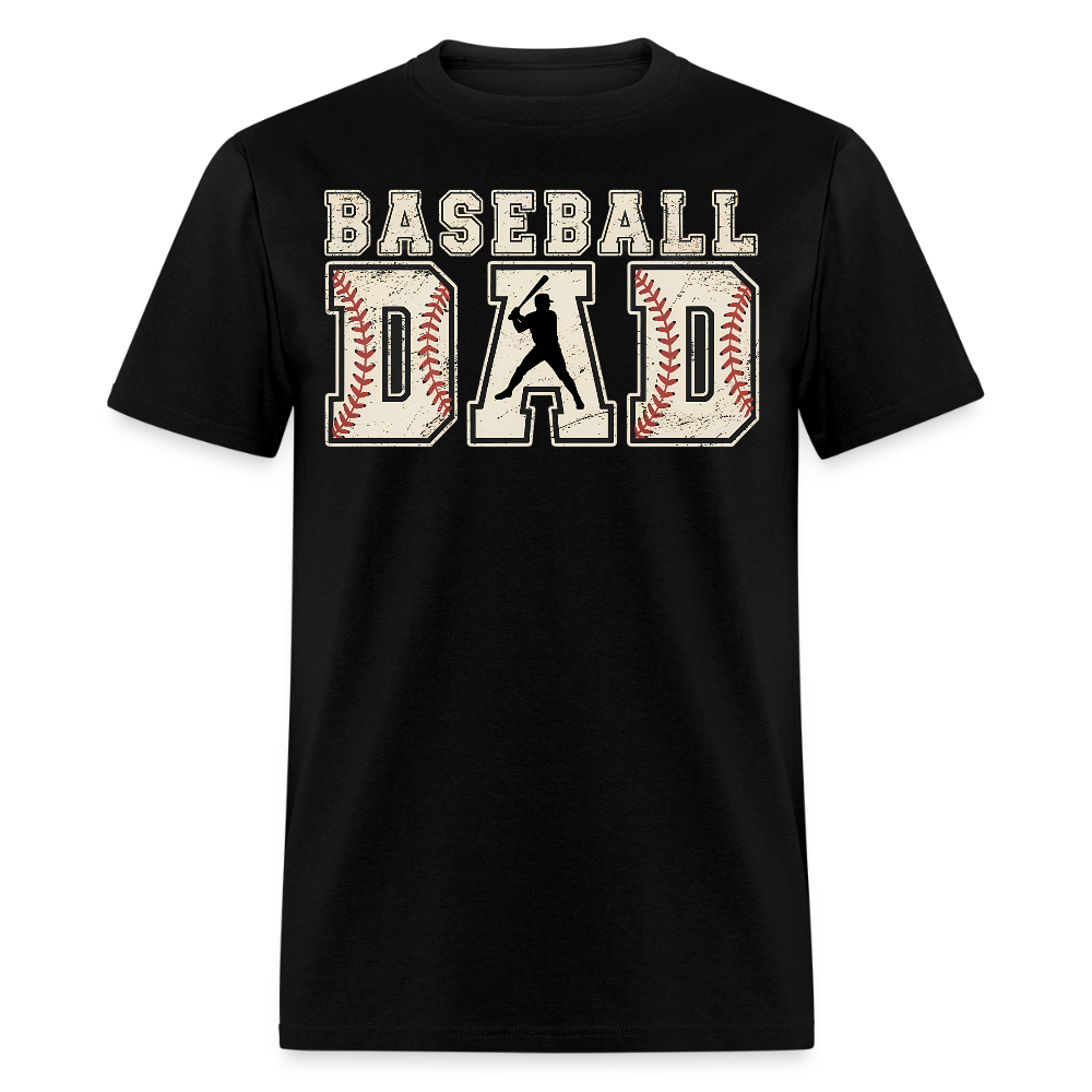 Proud Baseball Dad Gifts T-shirt - black