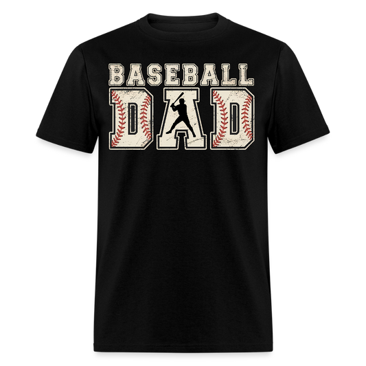 Proud Baseball Dad Gifts T-shirt - black